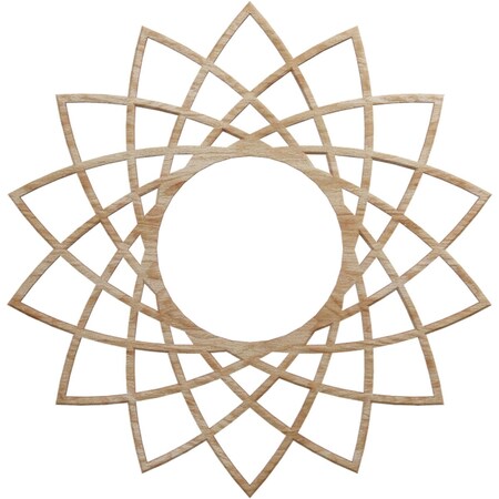 Ekena Millwork Eleanor Wood Fretwork Pierced Ceiling Medallion, Red Oak, 16"OD x 6 1/8"ID x 3/8"T CMWP16X16X0375EARO